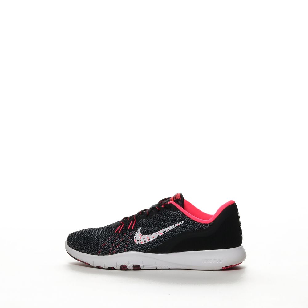nike flex black trainers