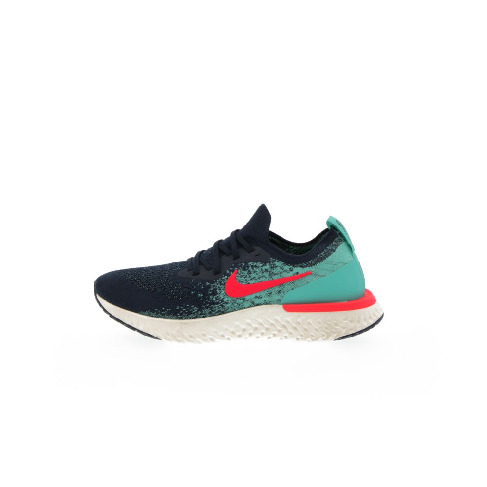 nike epic react flyknit college navy hyper jade
