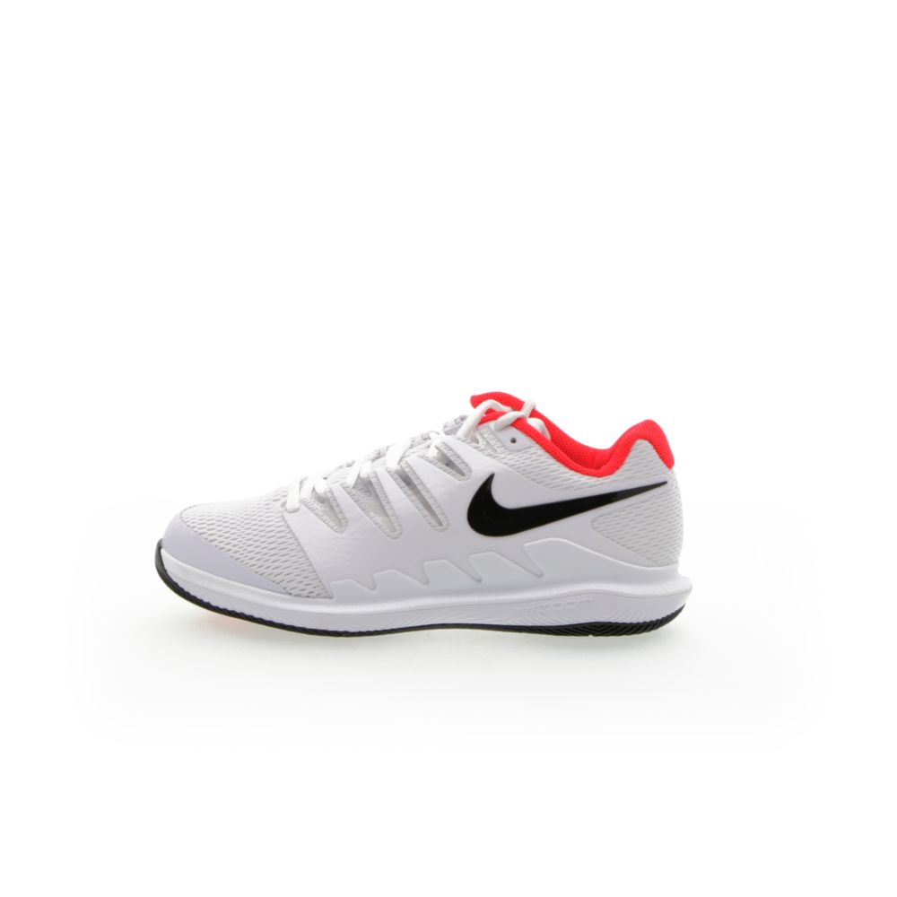 men's air zoom vapor x tennis shoes white and bright crimson