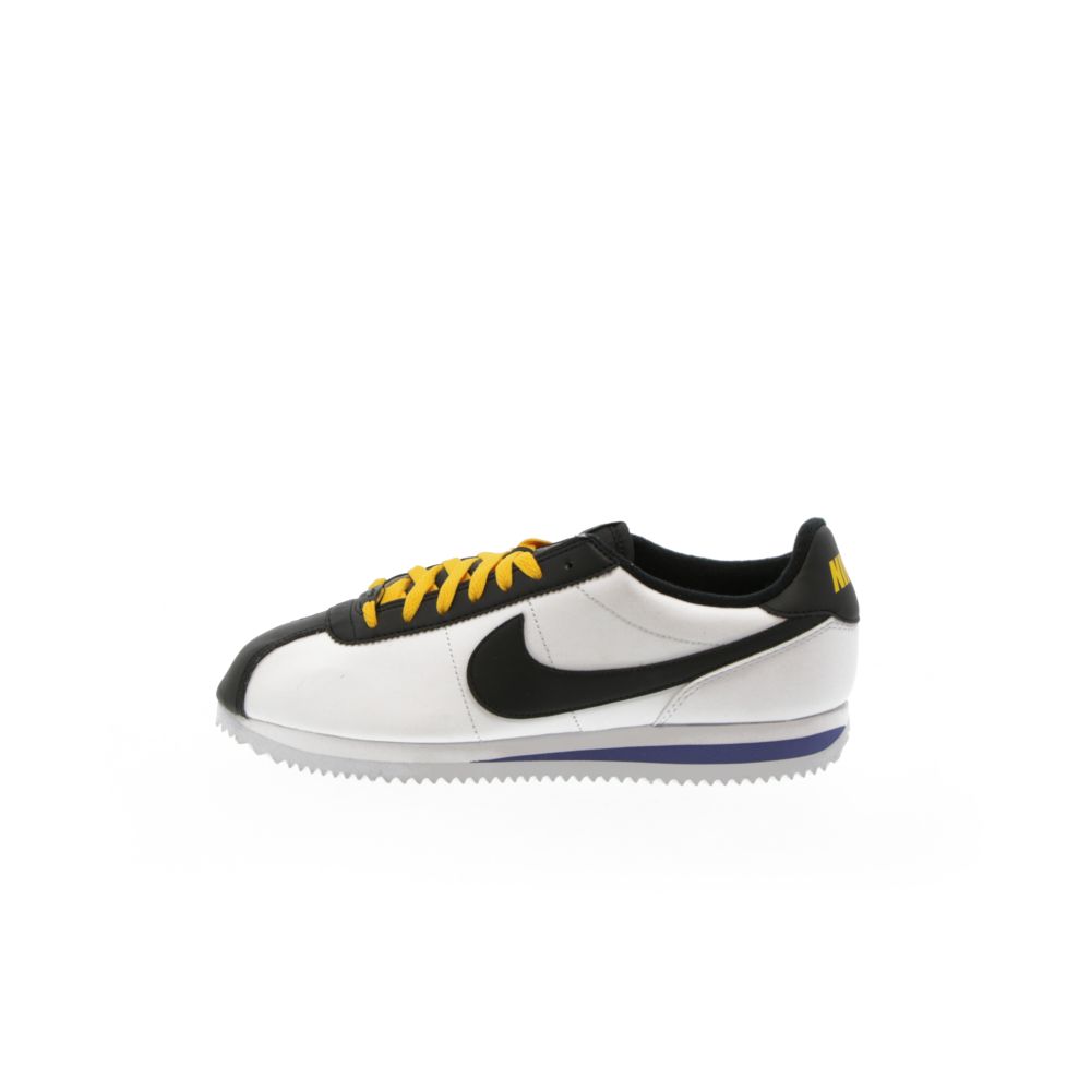 nike cortez purple and yellow